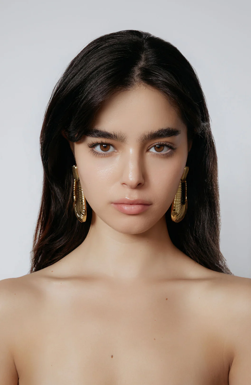 Striated Door Knocker Earrings - Image 4